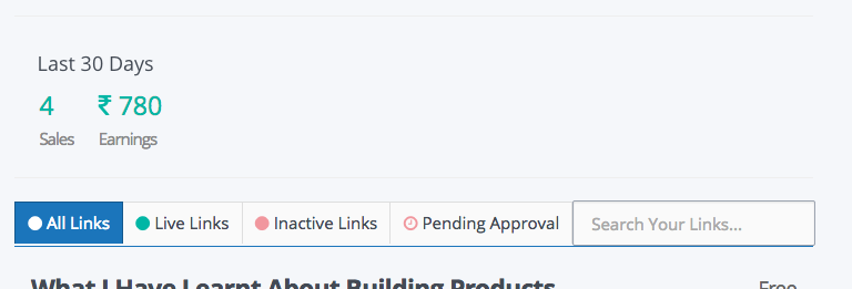 Instamojo Dashboard with words 'Past 30 Days'