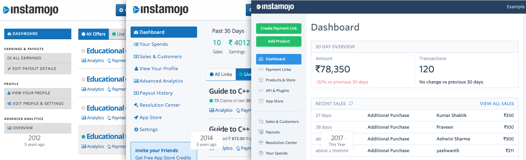 Evolution of Instamojo's Visual Asthetics