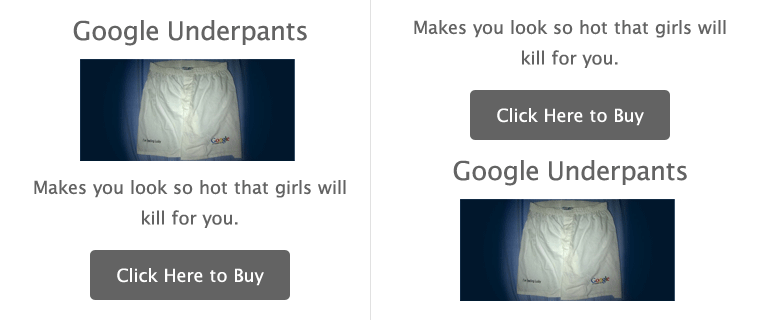 Google Underpants - Example of Information Architecture Google Underpants - Example of Information Architecture